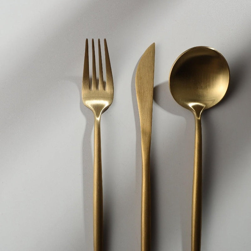 Minimalist Luxury Cutlery Set – 20 pieces, Titanium & Stainless Steel Kalsten