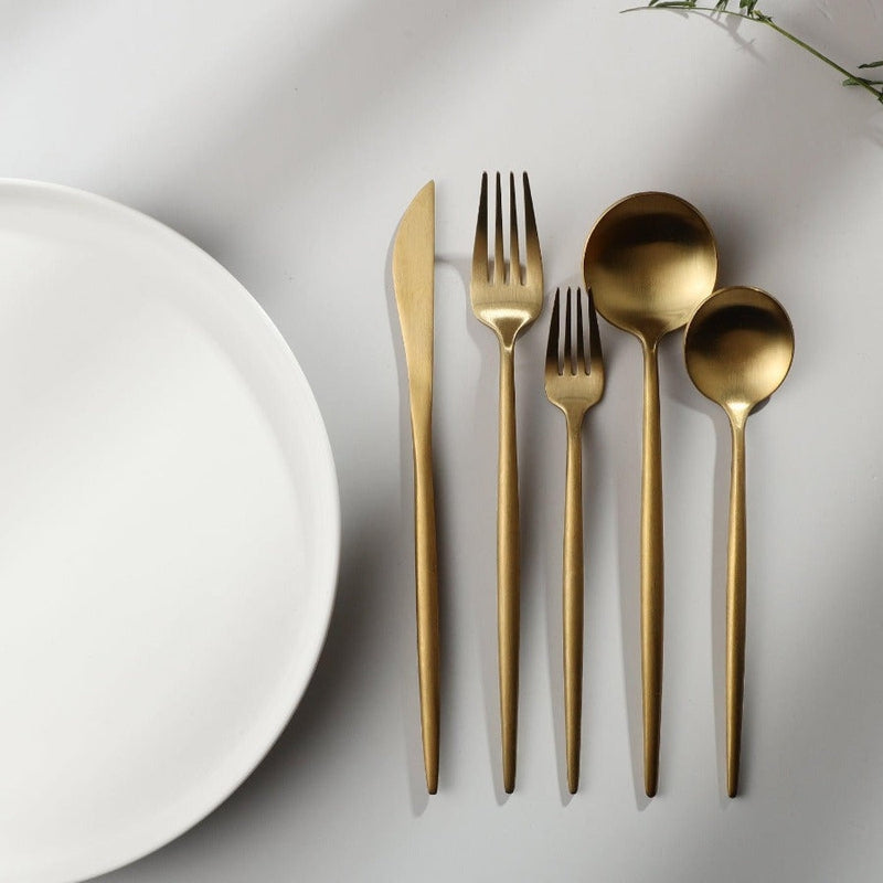 Modern Luxe Cutlery Set of Stainless Steel in Stylish Colors Kalsten