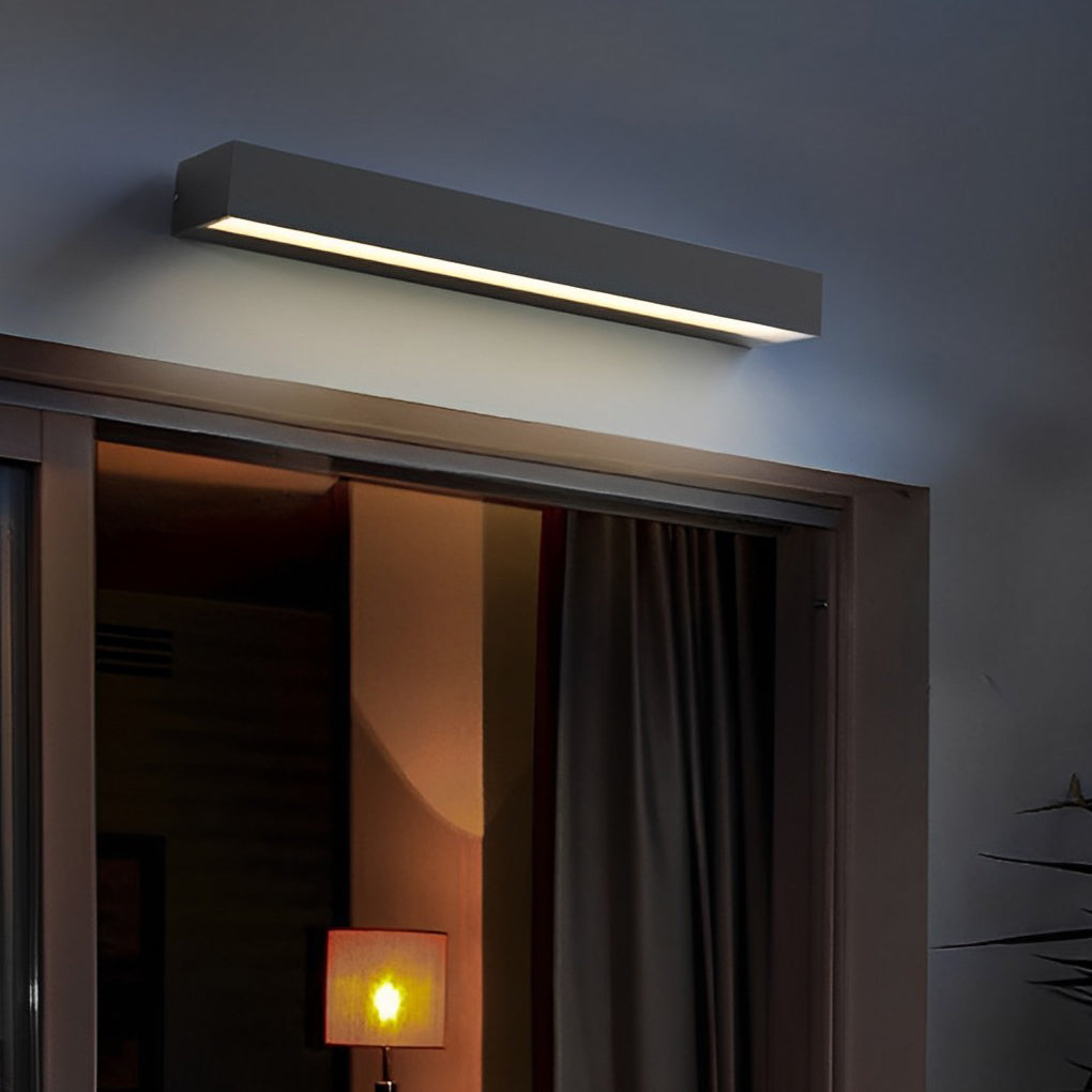Minimalist Strip Waterproof LED Black Modern Outdoor Wall Washer Light | Kalsten