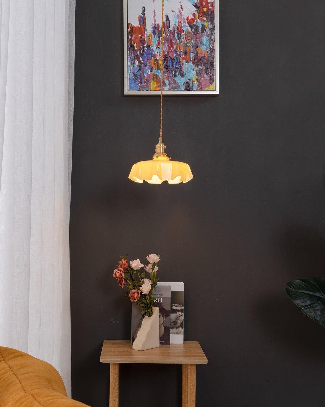 French Flower Droplight Pendant Swag Light | Kalsten