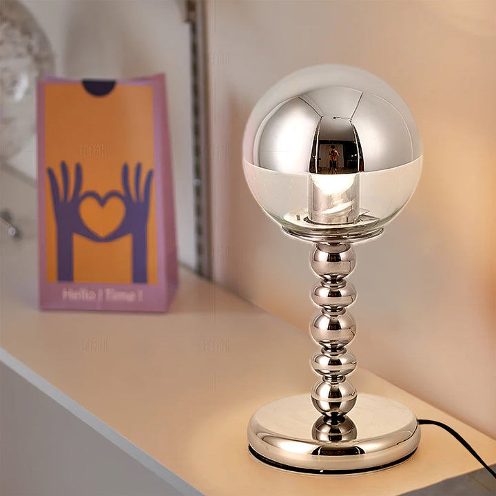 MirrorGlow – Minimalist Chrome Table Lamp | Kalsten
