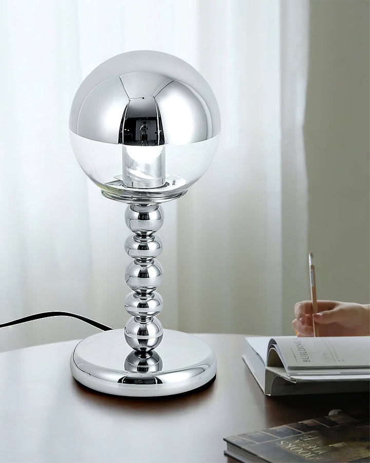 MirrorGlow – Minimalist Chrome Table Lamp | Kalsten