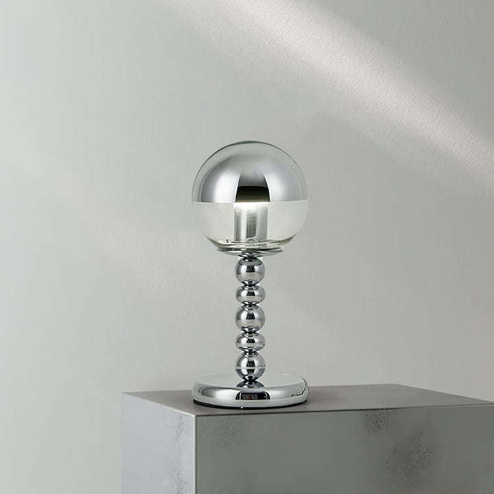 MirrorGlow – Minimalist Chrome Table Lamp | Kalsten
