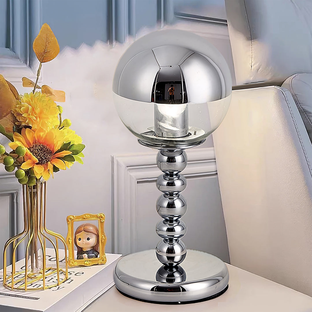 MirrorGlow – Minimalist Chrome Table Lamp | Kalsten