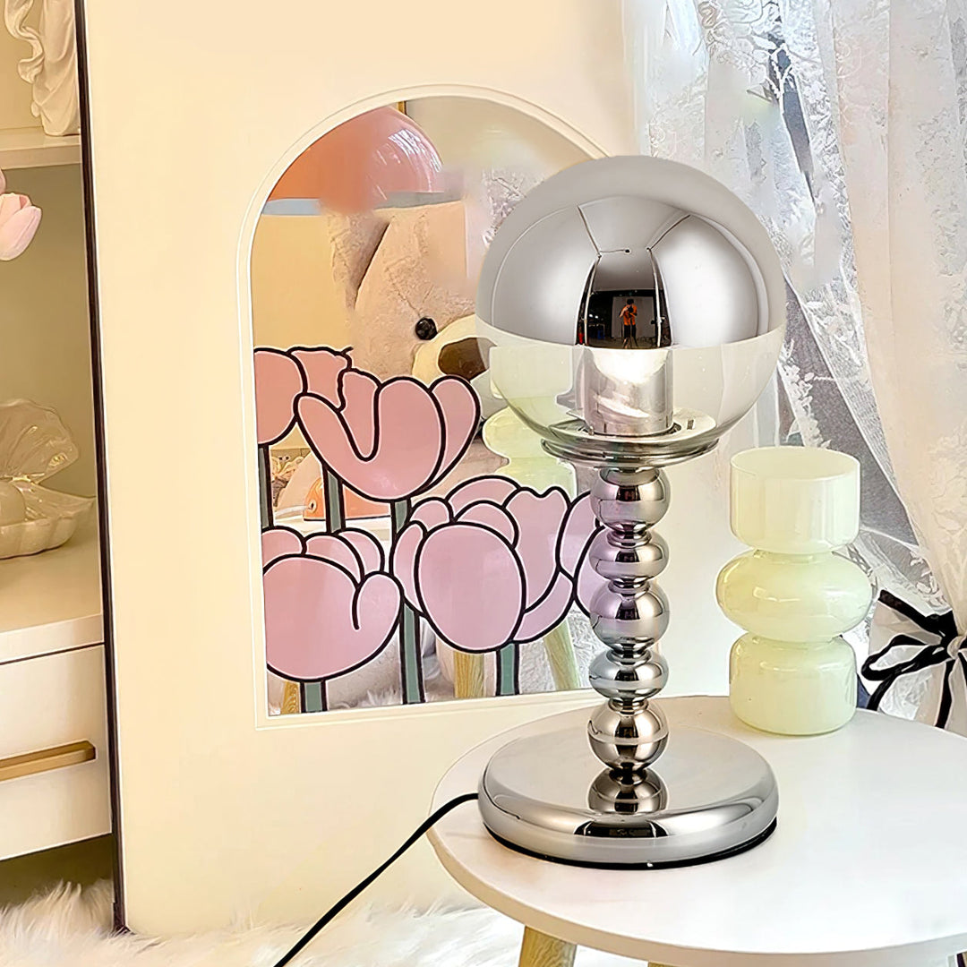 MirrorGlow – Minimalist Chrome Table Lamp | Kalsten