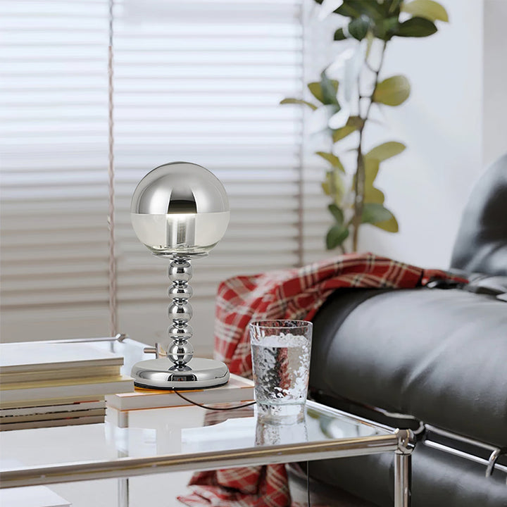 MirrorGlow – Minimalist Chrome Table Lamp | Kalsten