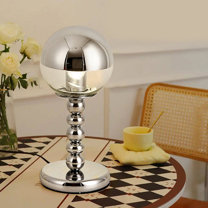 MirrorGlow – Minimalist Chrome Table Lamp | Kalsten