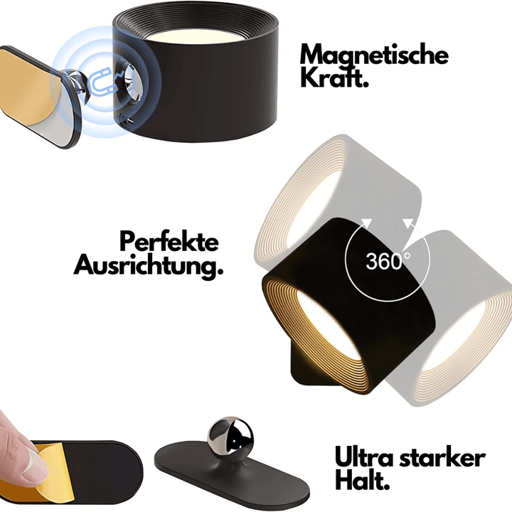 360° wireless rechargeable wall light | Versatile LED lighting solution | Kalsten