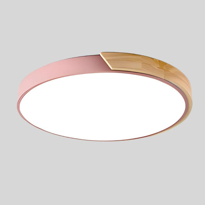 Modern Recessed Wood LED Ceiling Lamp Kalsten