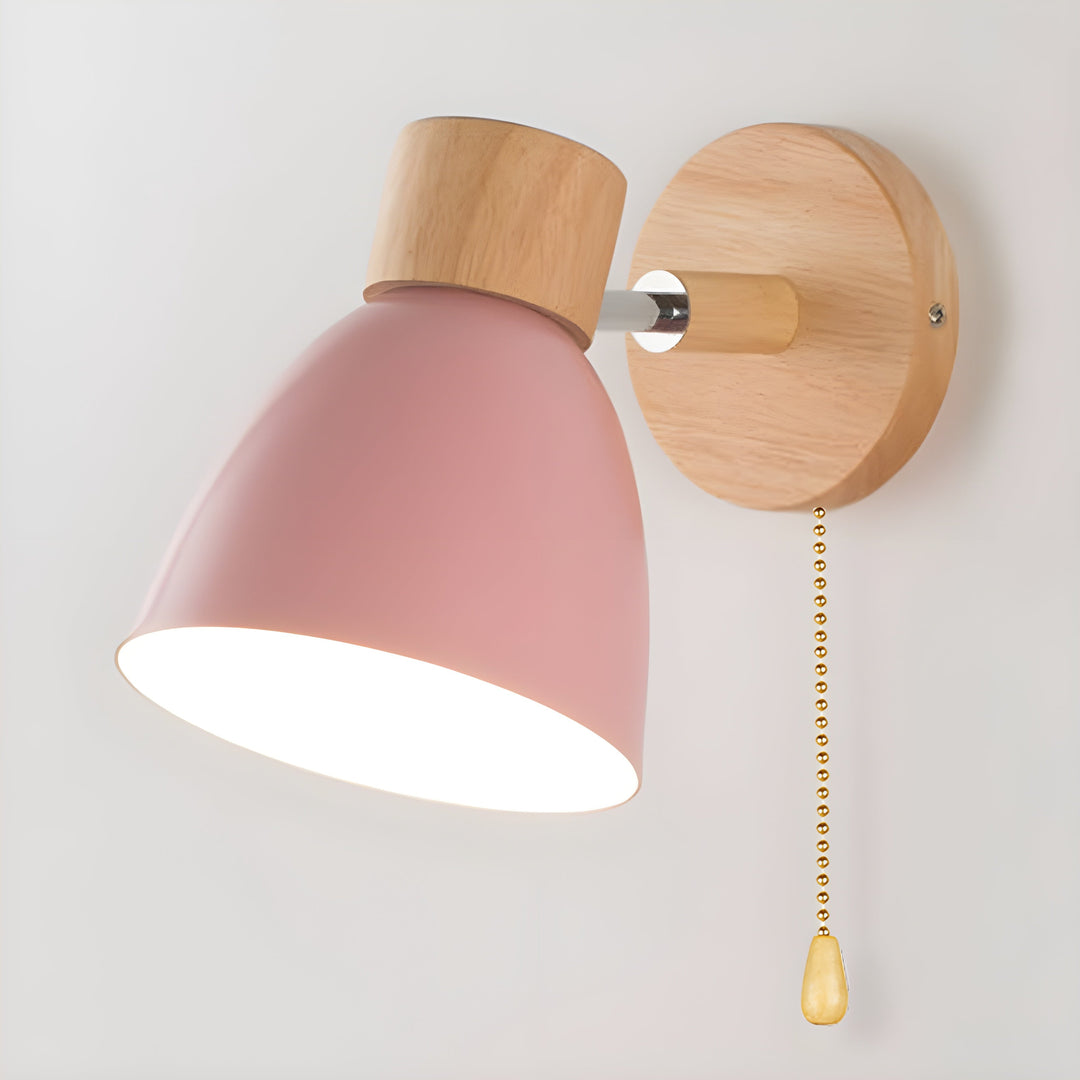 Wood Nordic Wall Lamp with Switch for the Bedroom | Kalsten