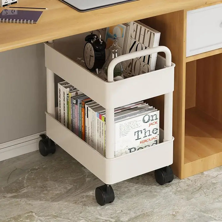 Mobile Bookshelf Cart with Wheels | Book Storage and Organizer - Dalton | Kalsten