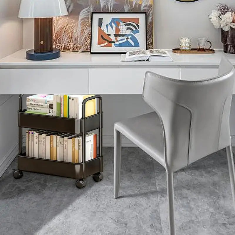 Mobile Bookshelf Cart with Wheels | Book Storage and Organizer - Dalton | Kalsten