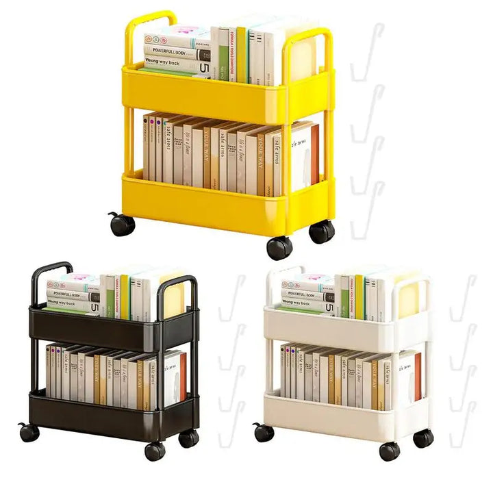 Mobile Bookshelf Cart with Wheels | Book Storage and Organizer - Dalton | Kalsten