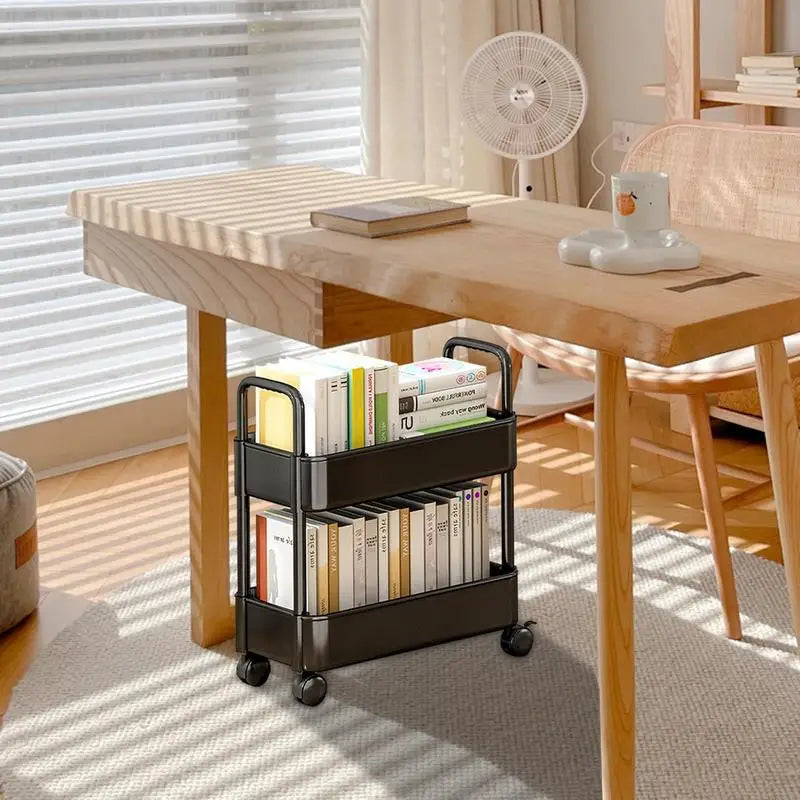 Mobile Bookshelf Cart with Wheels | Book Storage and Organizer - Dalton | Kalsten