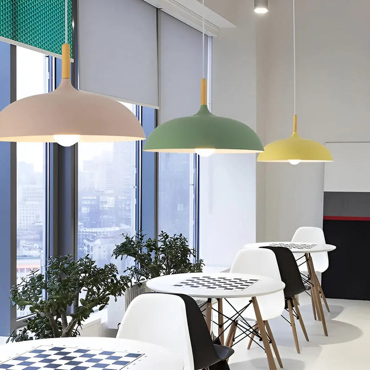 Scandinavian Elegance: Luxury Oak Ceiling Lamp with LED Lighting Kalsten