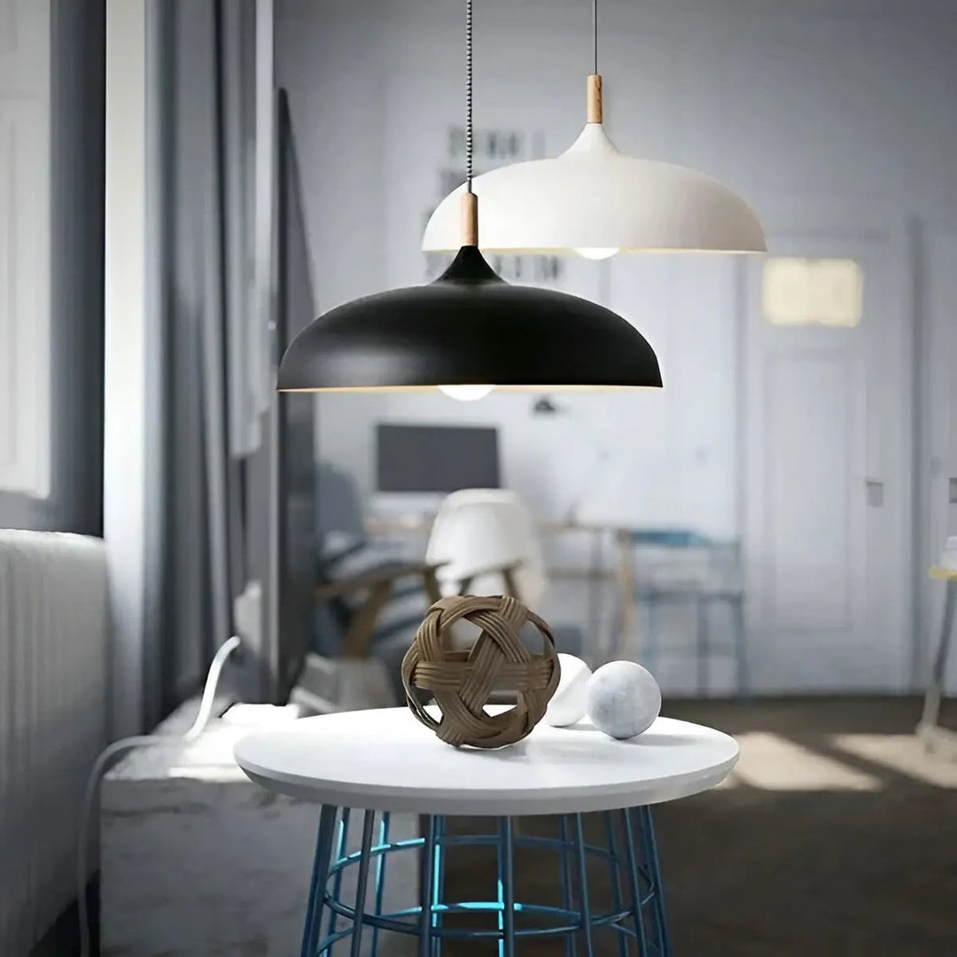 Scandinavian Elegance: Luxury Oak Ceiling Lamp with LED Lighting Kalsten