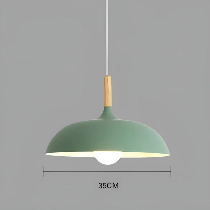 Scandinavian Elegance: Luxury Oak Ceiling Lamp with LED Lighting Kalsten