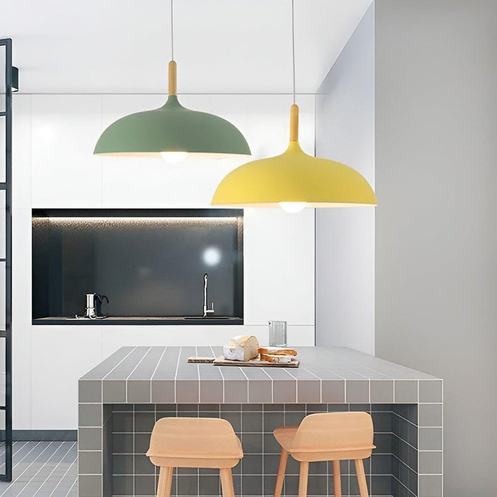 Oak wood hanging lamp – Minimalist ceiling light in Scandinavian style | Kalsten