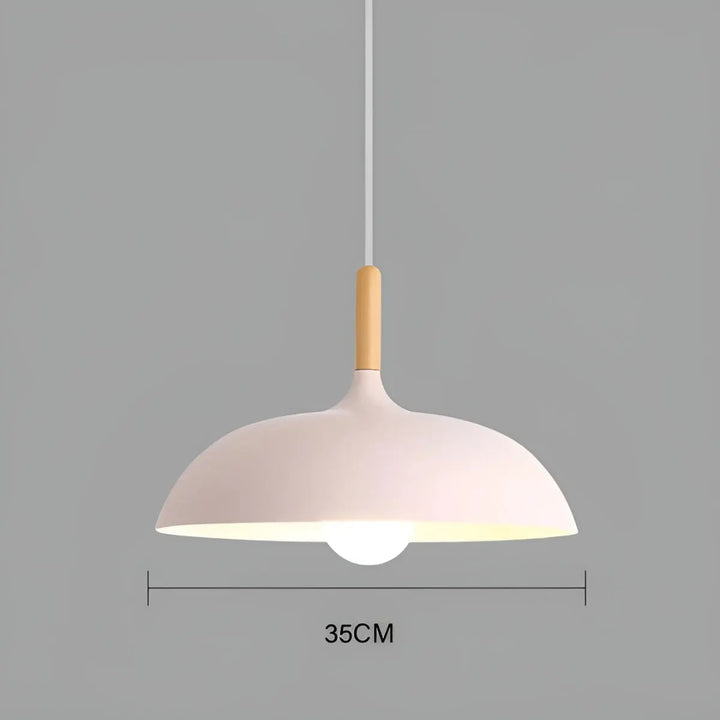 Scandinavian Elegance: Luxury Oak Ceiling Lamp with LED Lighting Kalsten