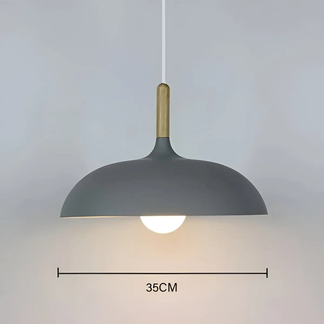 Scandinavian Elegance: Luxury Oak Ceiling Lamp with LED Lighting Kalsten