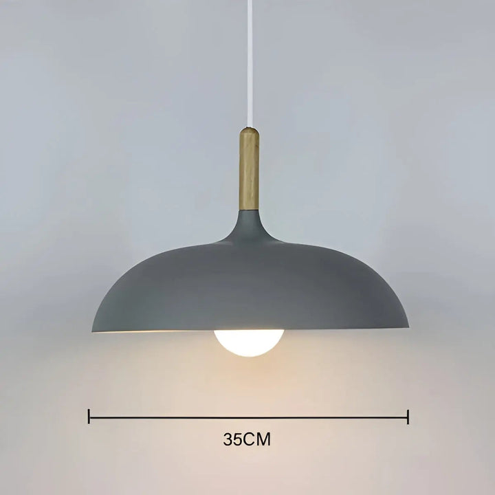 Scandinavian Elegance: Luxury Oak Ceiling Lamp with LED Lighting Kalsten