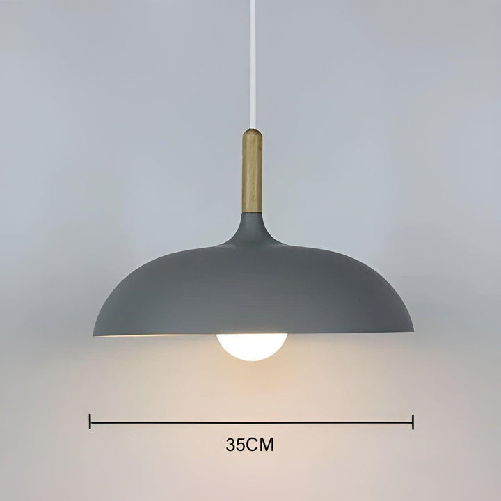 Oak wood hanging lamp – Minimalist ceiling light in Scandinavian style | Kalsten