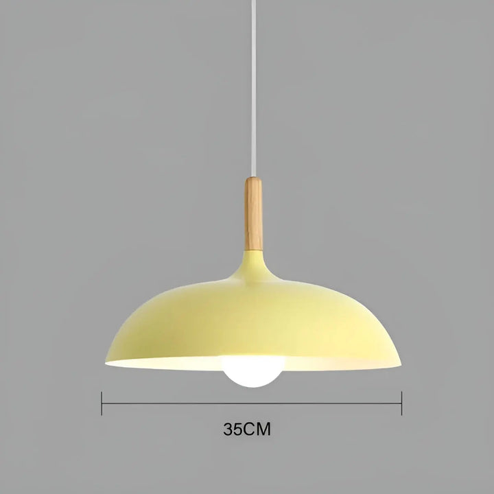 Scandinavian Elegance: Luxury Oak Ceiling Lamp with LED Lighting Kalsten