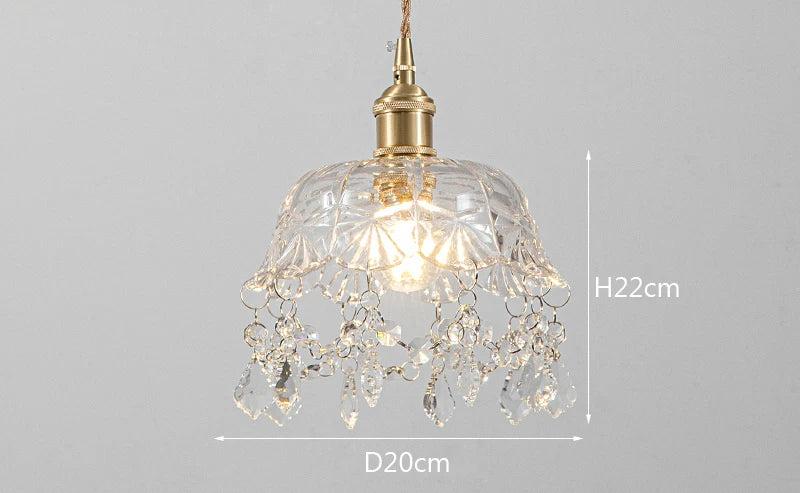 Modern Glass Pendant Light – Crystal Clear Design for Living Room & Dining Room | Brehn