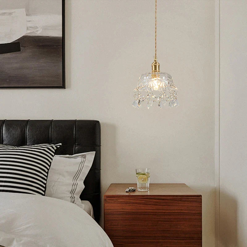 Modern Glass Pendant Light – Crystal Clear Design for Living Room & Dining Room | Brehn