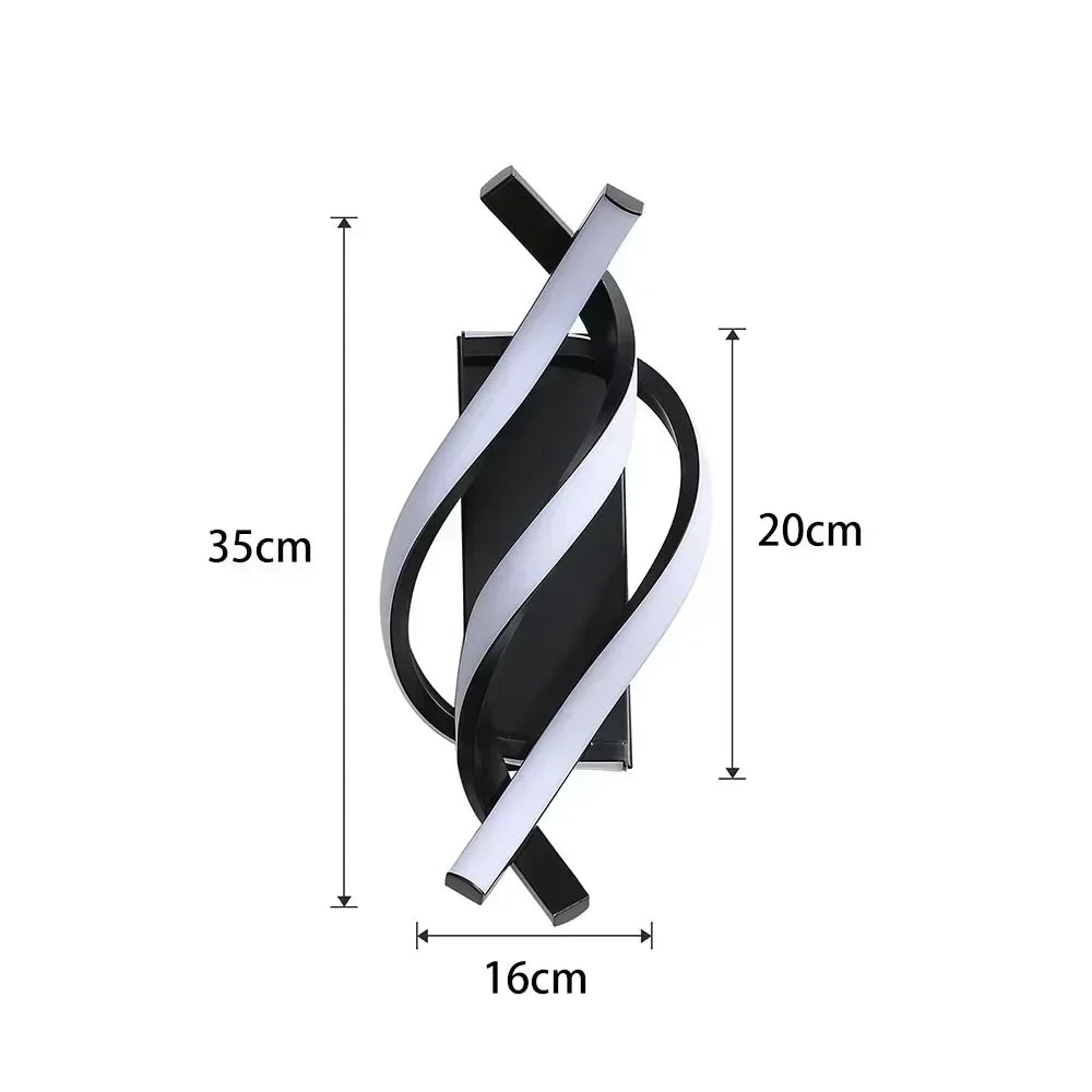 Spiral-shaped wall light | Kalsten