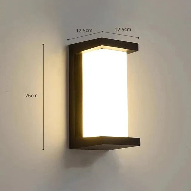 Modern LED wall light for outdoor use, energy-saving and weatherproof | Kalsten
