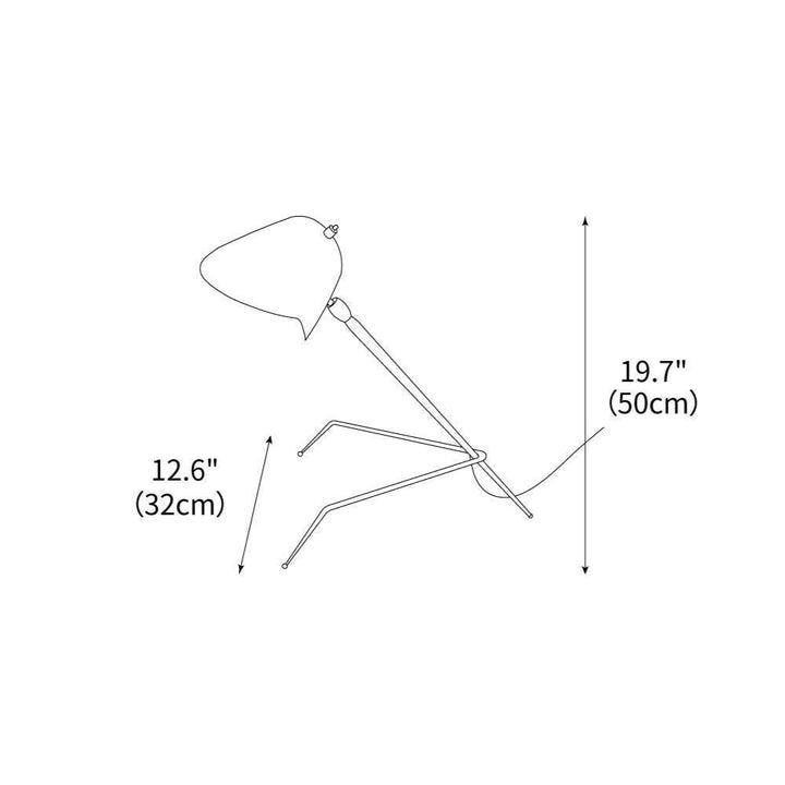 Modern Tripod Table Lamp 12.6' | Kalsten