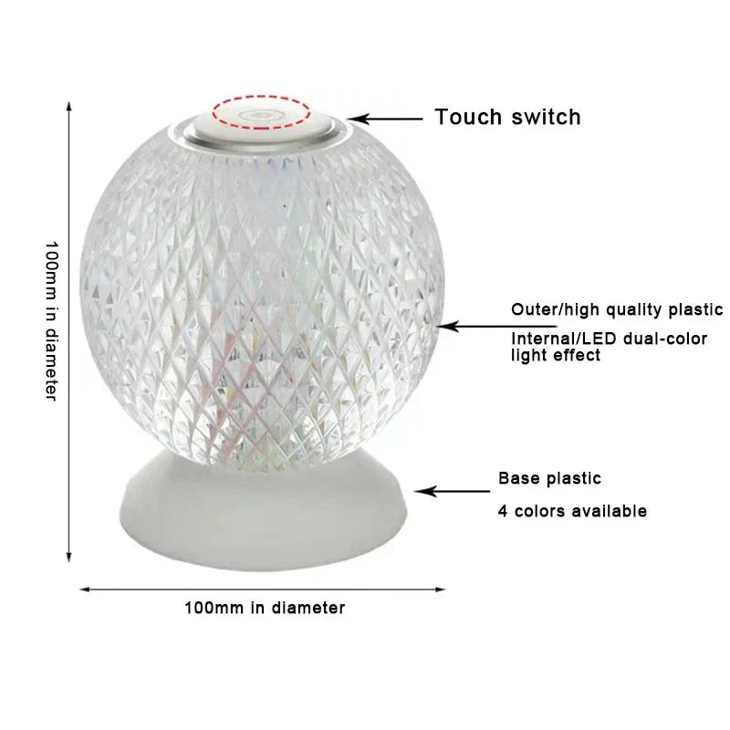 Chic Crystal Table Lamp – Wireless Luxury Lighting Kalsten