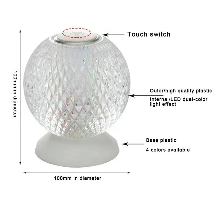 Chic Crystal Table Lamp – Wireless Luxury Lighting Kalsten