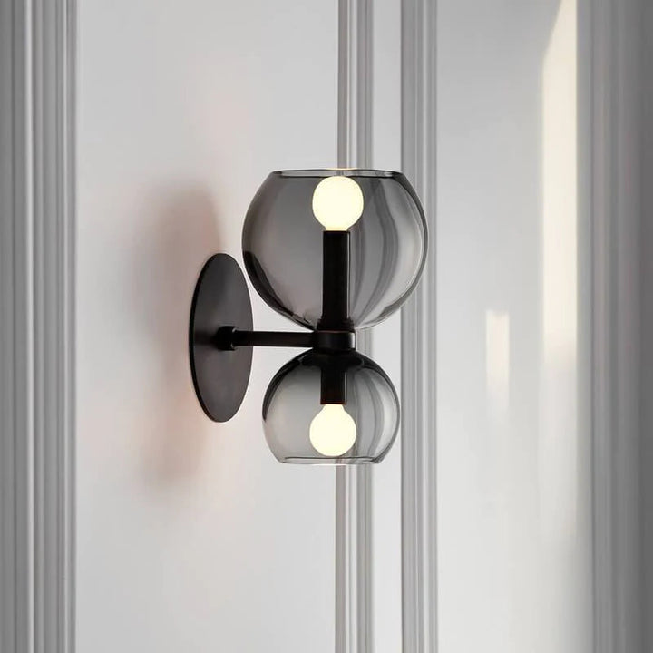 Freyza | White Glass Indoor Wall Light – Modern Bedroom Living Room | Kalsten