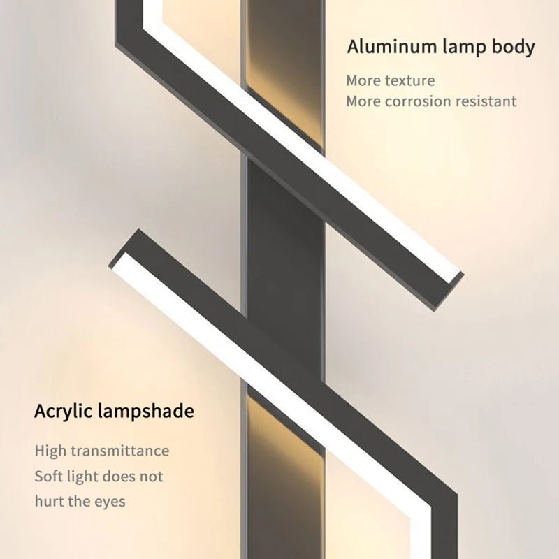 Striped LED Wall Lamp – Modern 3-Color Dimmable Design