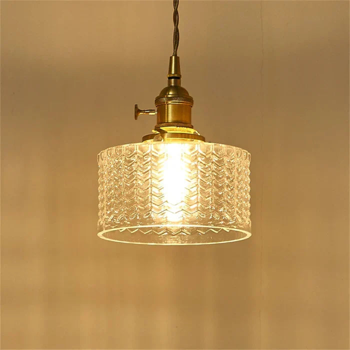 Vintage Stunning Cylinder Glass Pendant Light | Kalsten
