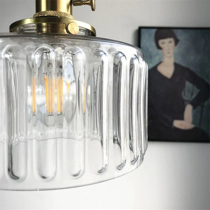 Vintage Stunning Cylinder Glass Pendant Light | Kalsten