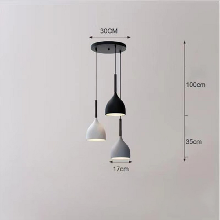Modern Metal Triple Pendant Lights | Kalsten