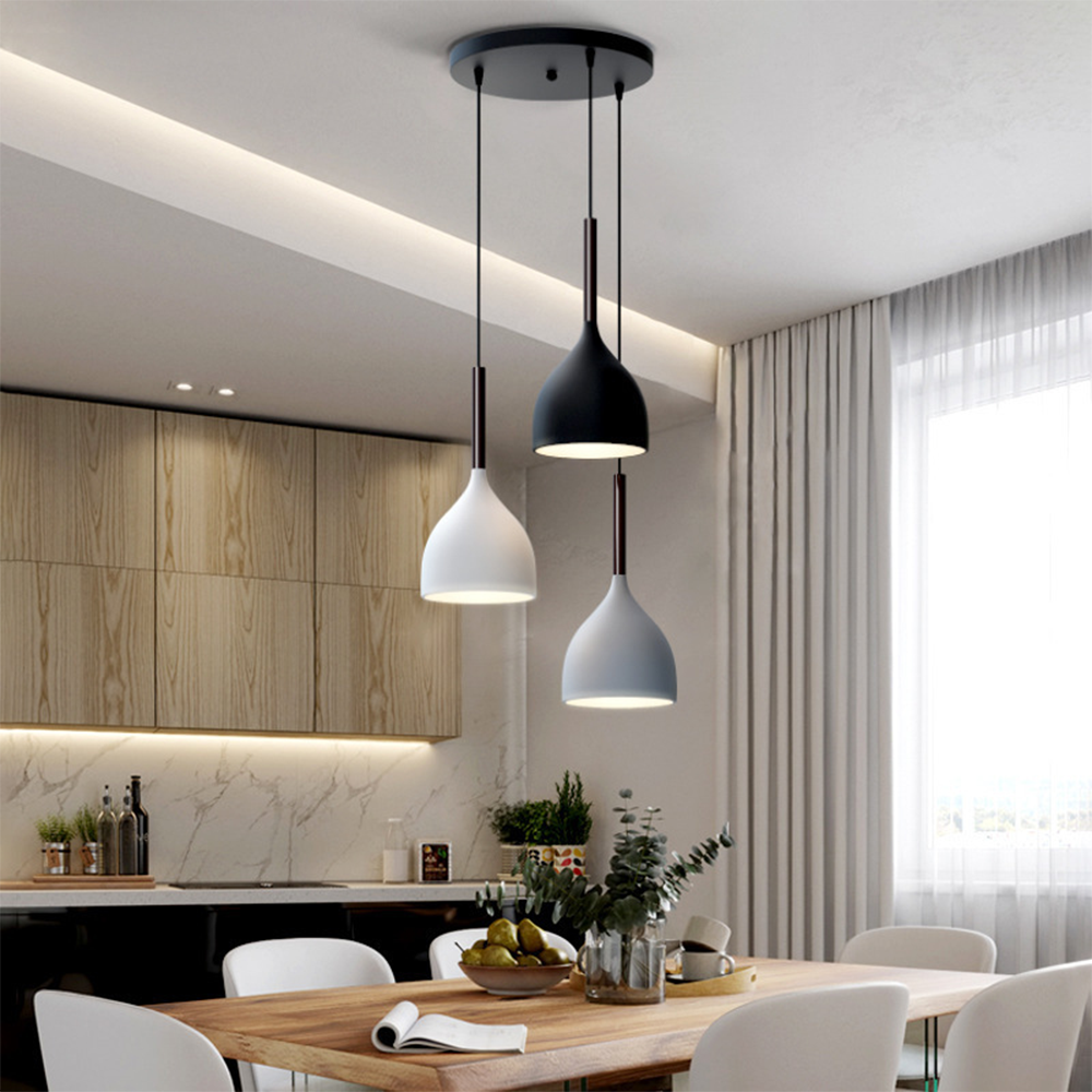 Modern Metal Triple Pendant Lights | Kalsten