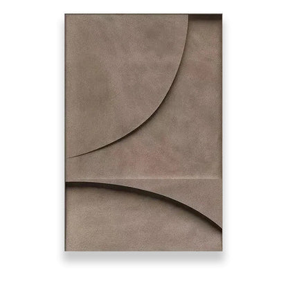 Modern Minimalist Flat Geometric Lines Wall Art Fine Art Canvas Prints Retro Brown Abstract Pictures For The Living Room Contemporary Interior Design Decor | Karnz