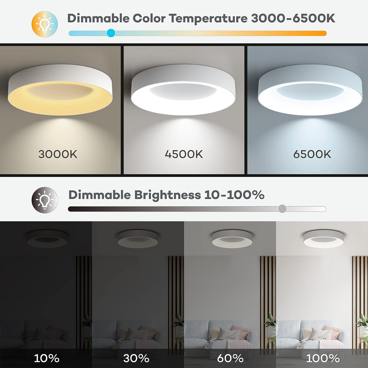 Minimalist LED Flush Mount Ceiling Light