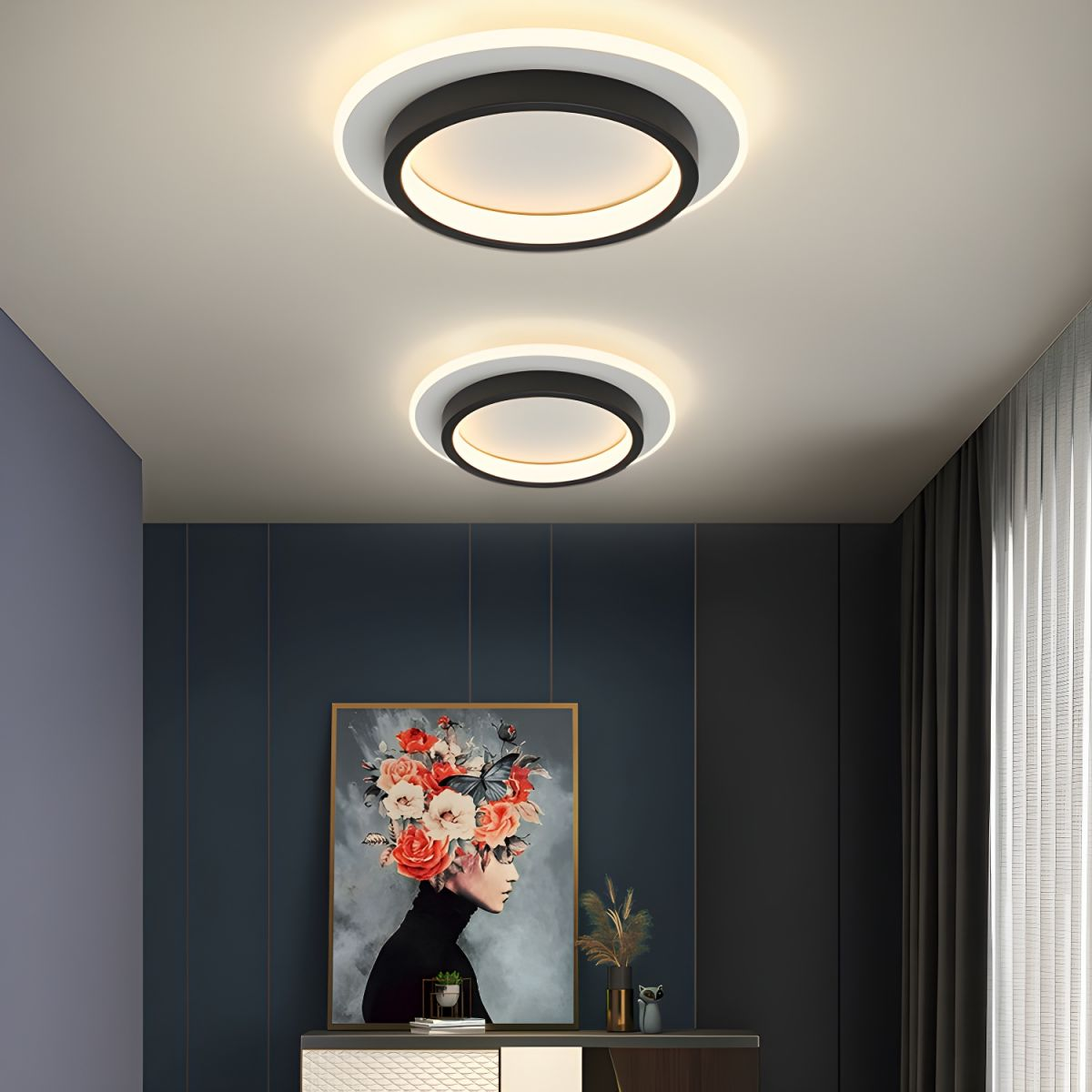 Round Flush Mount with Acrylic LED Diffuser