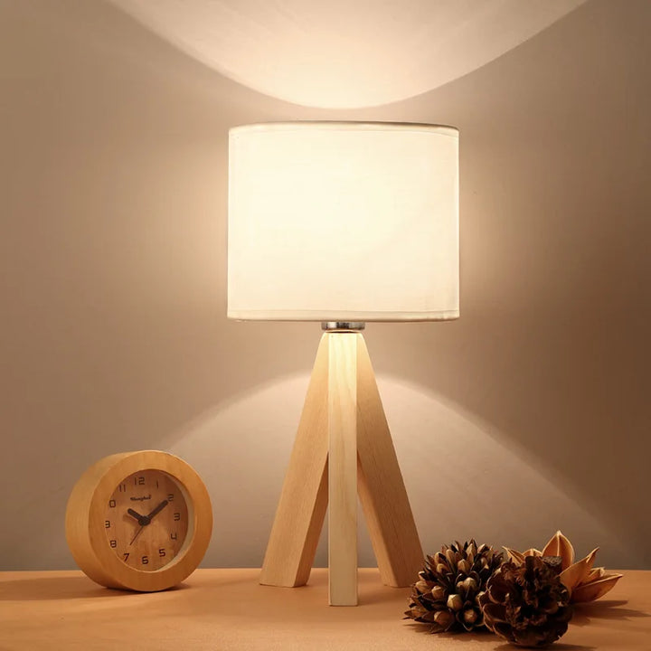 Wood Opaline - Modern Wooden Tripod Table Lamp Kalsten