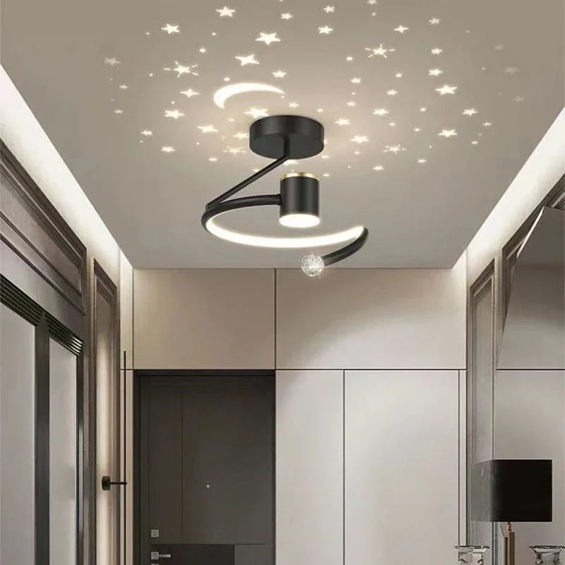 Modern LED Ceiling Lamp with Star Effect