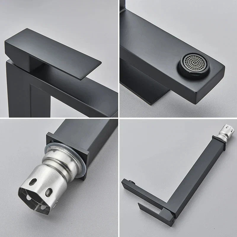 Modern Black-Silver Sink Faucet - for Luxury Bathroom Experience Kalsten