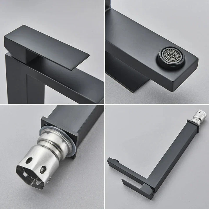 Modern Black-Silver Sink Faucet - for Luxury Bathroom Experience Kalsten