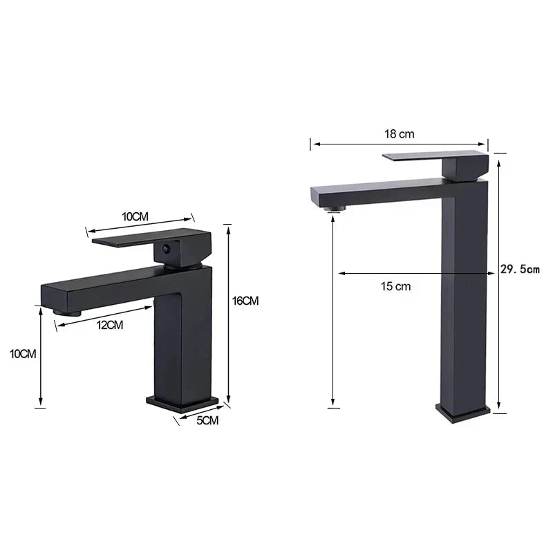Modern Black-Silver Sink Faucet - for Luxury Bathroom Experience Kalsten