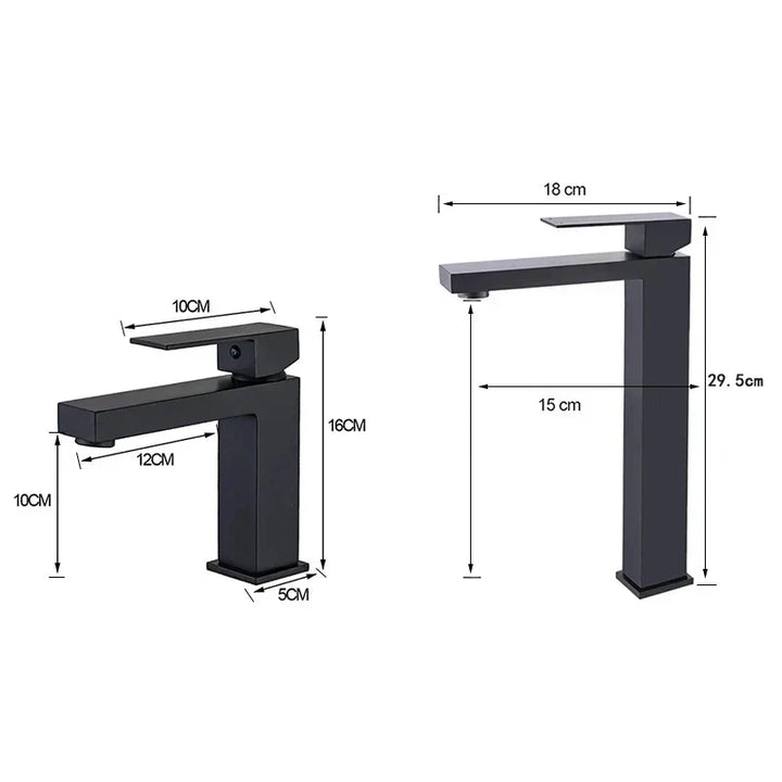 Modern Black-Silver Sink Faucet - for Luxury Bathroom Experience Kalsten