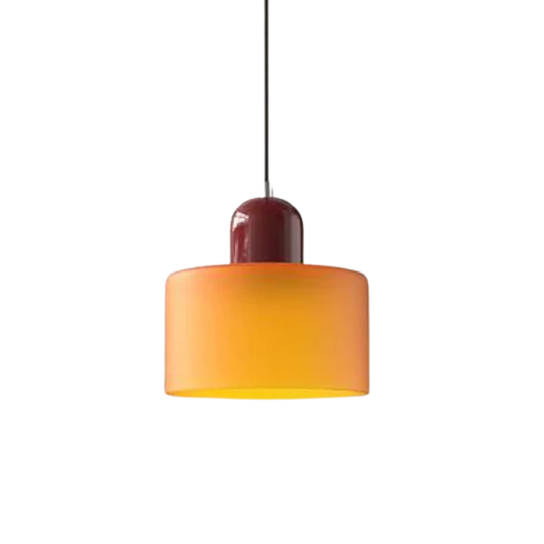 Glass pendant light – Elegant cylindrical pendant light for cozy living spaces | Kalsten